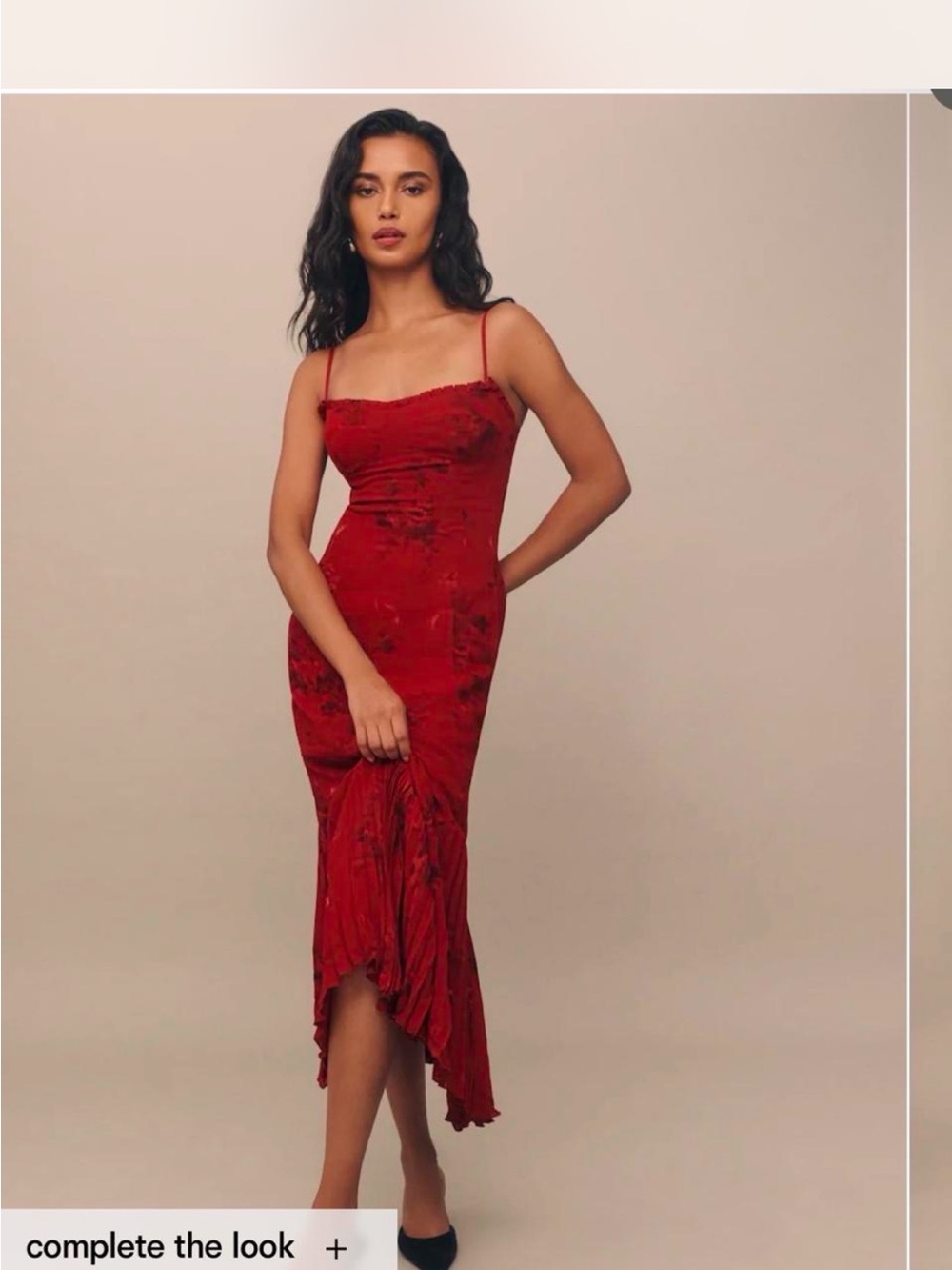 Reformation Aiko midi dress in Vermillion